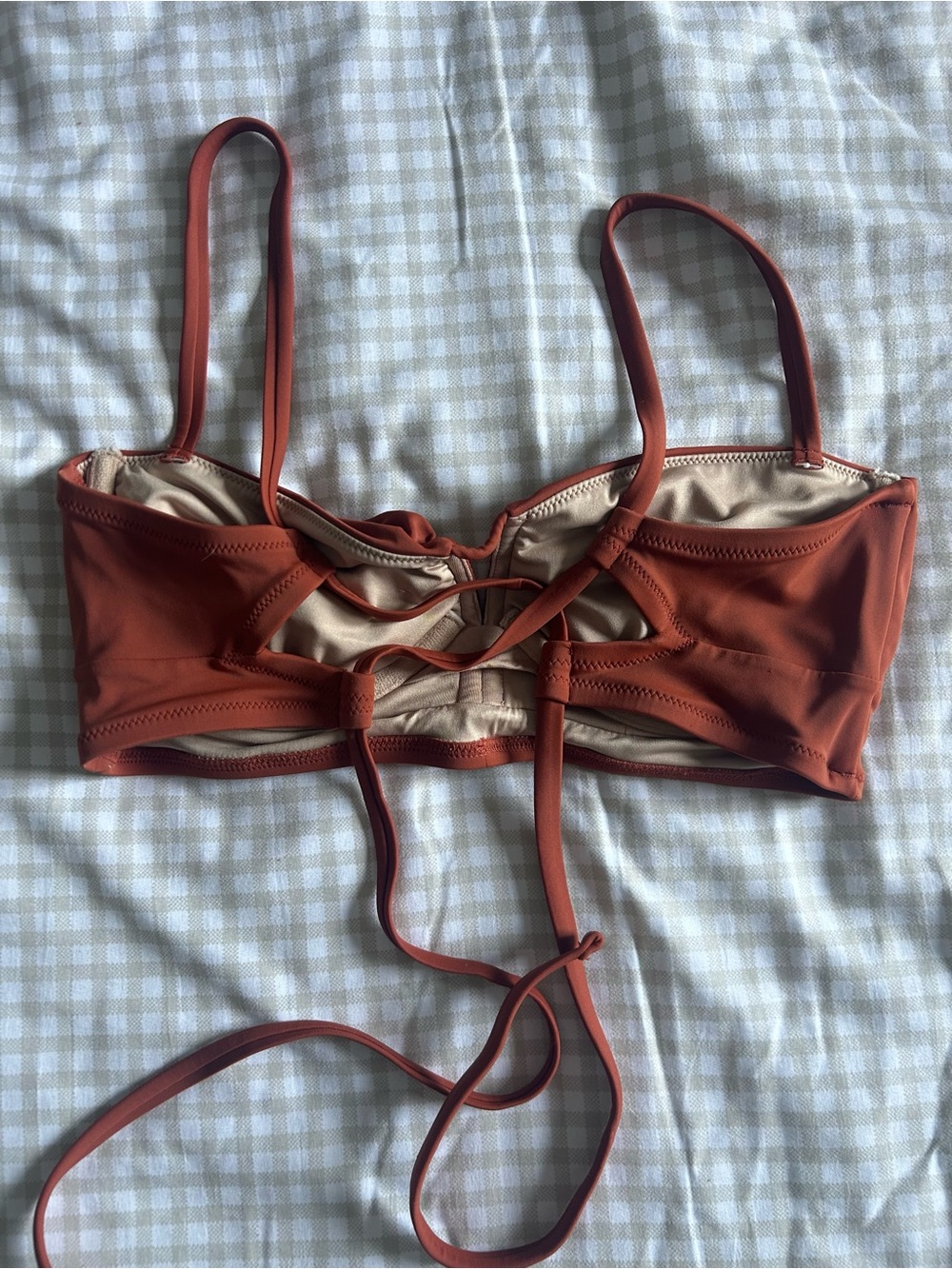 Shade & Shore Rust Tie-String Bikini Set - Picture 6 of 7